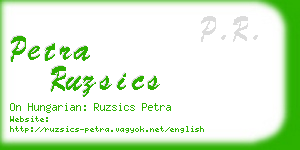 petra ruzsics business card